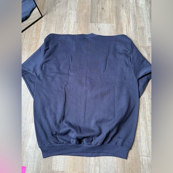 VTG Cotton Grove Cat Kitten Sweatshirt Crewneck Navy Blue Size XL 2XL COMFY - Picture 6 of 7